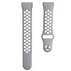 Силіконовий ремінець з перфорацією для фітнес браслета Fitbit Charge 3 / 4 - Grey&White / розмір L, фото 3