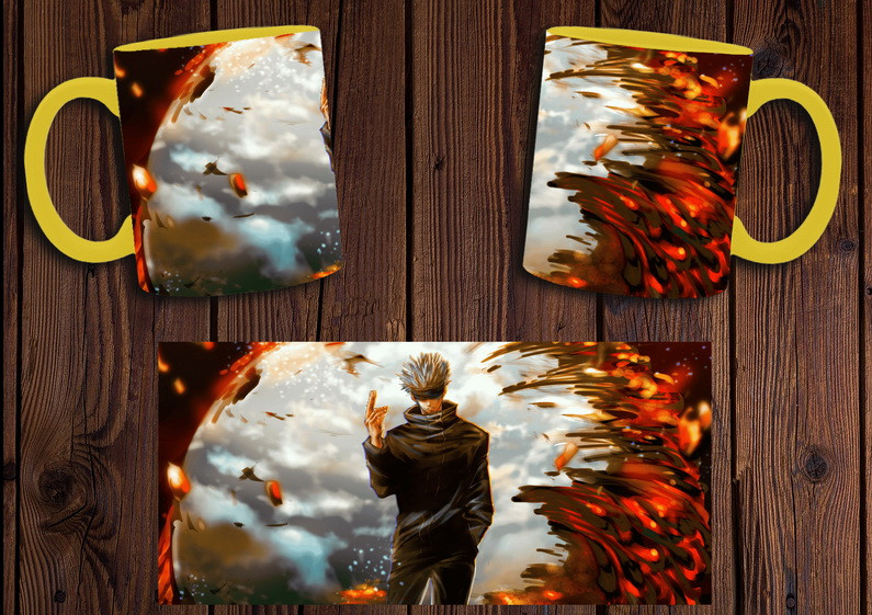 Чашка "Магическая битва" / Кружка Jujutsu Kaisen №3 Желтый, фото 1