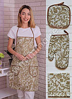 Кухонний набір "Богема" 4в1 фартух прихватки рукавичка рушник