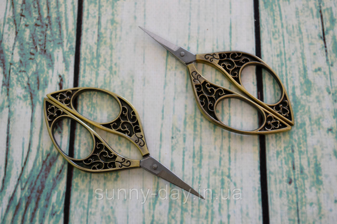 Ножиці для рукоділля "Барокко" колір - бронза, фото 1