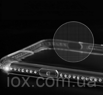 Прозорий силіконовий чохол з камінням Сваровські для Iphone 6