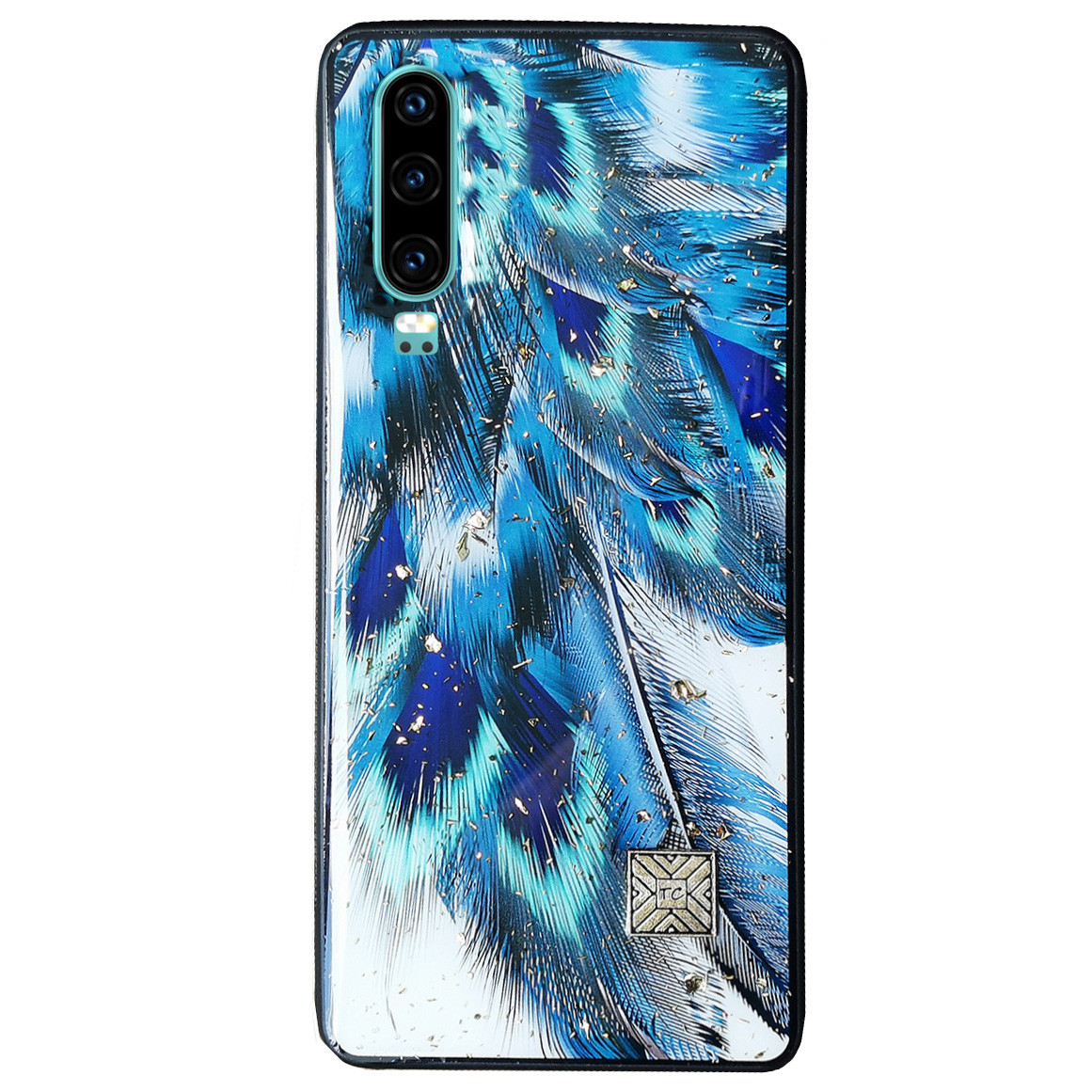 Чохол Epoxy Case для Huawei P30 Blue Feather, фото 1