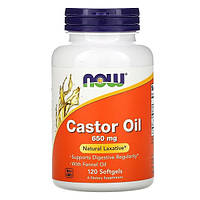 Castor Oil 650 мг NOW Foods (120 капсул)