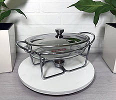 Марміт скляний овальний Bohmann BH-2003, 1.5 л, для запікання та сервірування