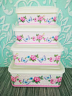 Набір лотків, лоточки, судочки, лоток, судок, контейнер для їжі 4шт | Лотки харчові