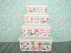 Набір лотків, лоточки, судочки, лоток, судок, контейнер для їжі 4шт | Лотки харчові