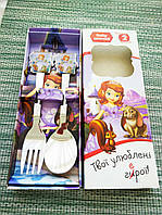 Набір дитячих столових приладів | Ложка вилка дитячий набір | Дитячий набір столових приладів |