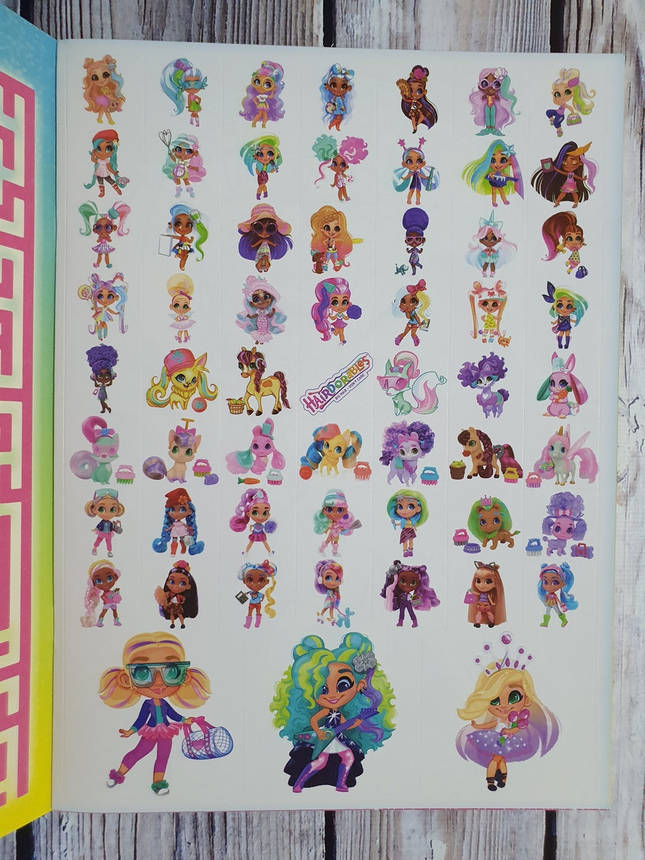 Розфарбовка із завданнями для малюків "Hairdorables" (+118 наліпок, 10 сторінок) | Читанка, фото 3