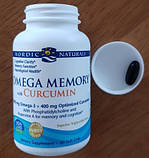 Омега 3 і Екстракт Куркуми Nordic Omega Memory with Curcumin 60 капс гел, фото 4