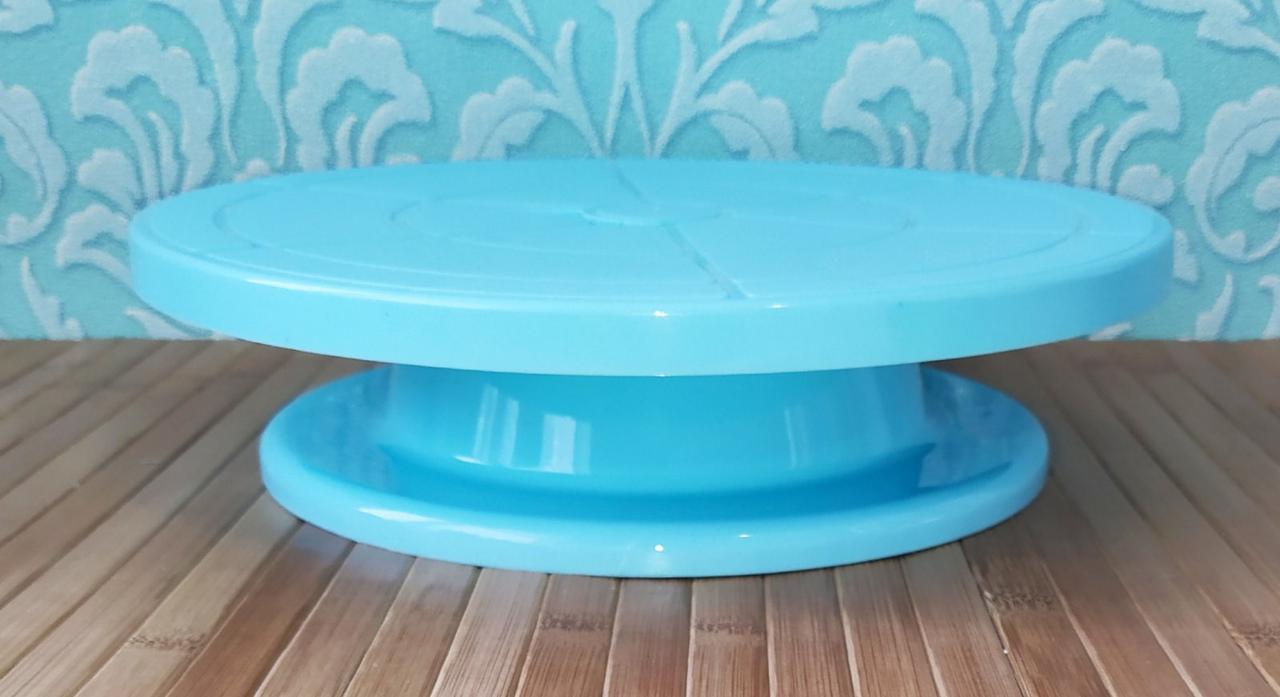 Стійка для торта обертається (пластик ) | Крутиться підставка для тортів 28*7 см |, фото 1