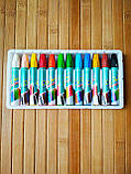 Воскові крейди oil pastel 12 кольорів | Кольорові олівці | масляні олівці пастельні | воскові олівці|, фото 3