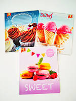 Зошит в клітинку 24 аркуші кольорова обкладинка мікс | Зошити в клітинку на 24 листка | Зошити в клітку |