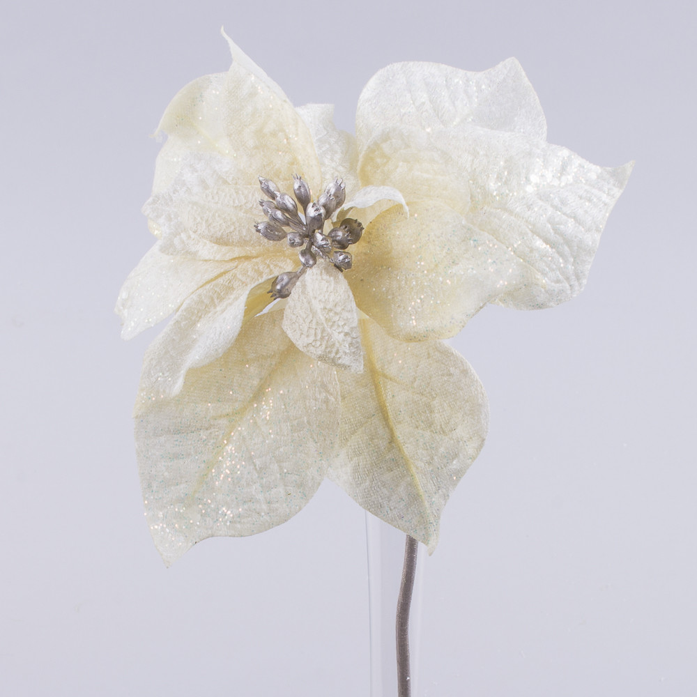 Квіти пуансетія оксамитова "коротка блискуча" №5101 - фото 1 - id-p1499983697