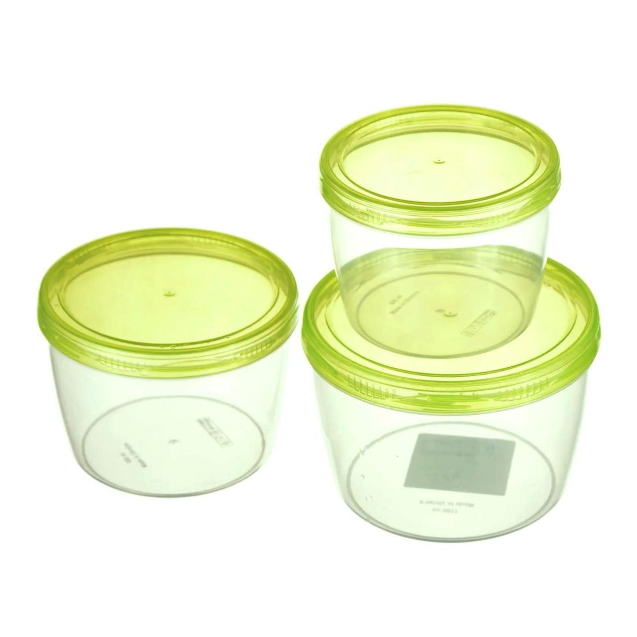 Набір контейнерів круглих Ал-Пластик TWIST 3в1 600/880/1180 мл