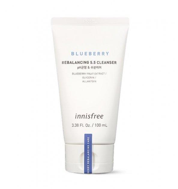 Зволожуюча пінка для вмивання з екстрактом чорниці Innisfree Blueberry Rebalancing 5.5 Cleanser, 100ml
