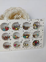 Декор у наборі 12 шт. із камінням No1 NDM-2/7