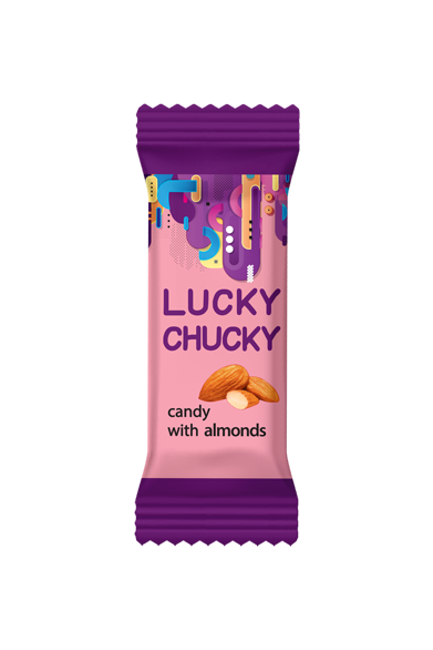 Lucky Chucky конфеты в корпусе из мягкой карамели с миндалем Коммунарка ...