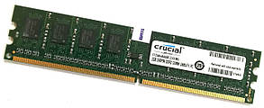 Оперативна пам'ять Crucial DDR2 2Gb 800MHz PC2-6400U 2R8 CL6 (CT25664AA800.C16FMD) Б/В