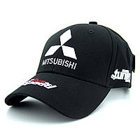 Кепка з логотипом Mitsubishi, брендова автомобільна кепка, бейсболка чорна Мітсубіші