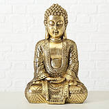 Статуетка Будда з полістоуну в золоті h70см, фото 4