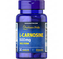 Л-Карнозин, L-Carnosine 500 mg, Puritan's Pride, 30 капсул