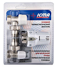 ICMA KTE кутовий 1/2 термокомплект