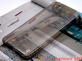 Силіконовий прозоро-чорний чохол для Lenovo S60