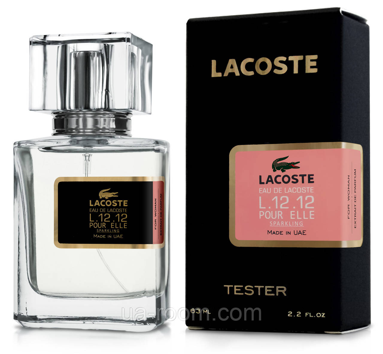 Тестер жіночий Eau De Lacoste L. 12.12 Pour Elle Sparkling, 63 мл