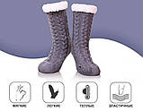 Плюшеві шкарпетки-тапочки Huggle Slipper Socks ,Теплі шкарпетки з подошво , Плюшеві з протиковзкими підошвами, фото 4