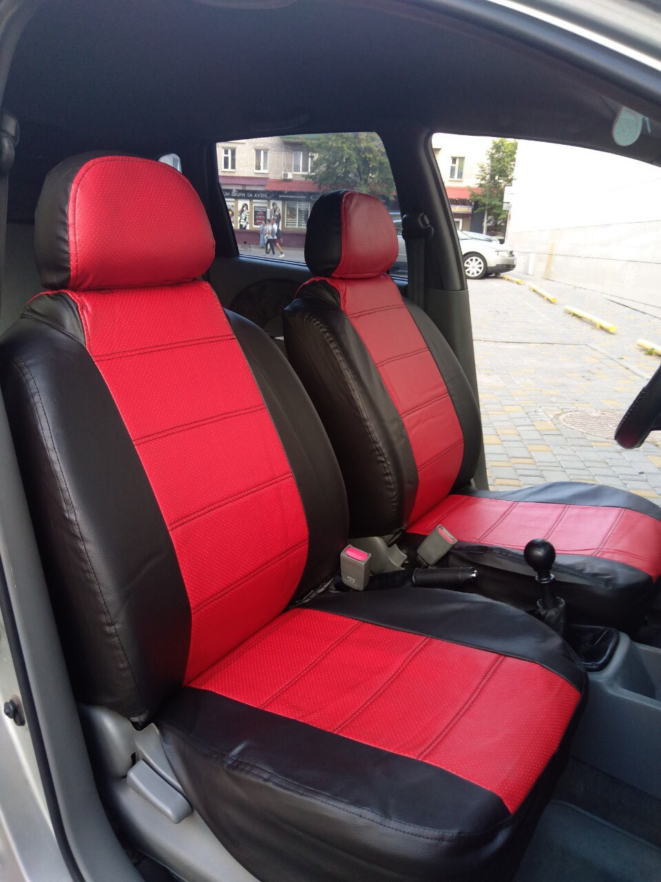 Чехлы на Сиденья Рено Меган 2 (Renault Megane 2) (модельные, Кожзам, с ...