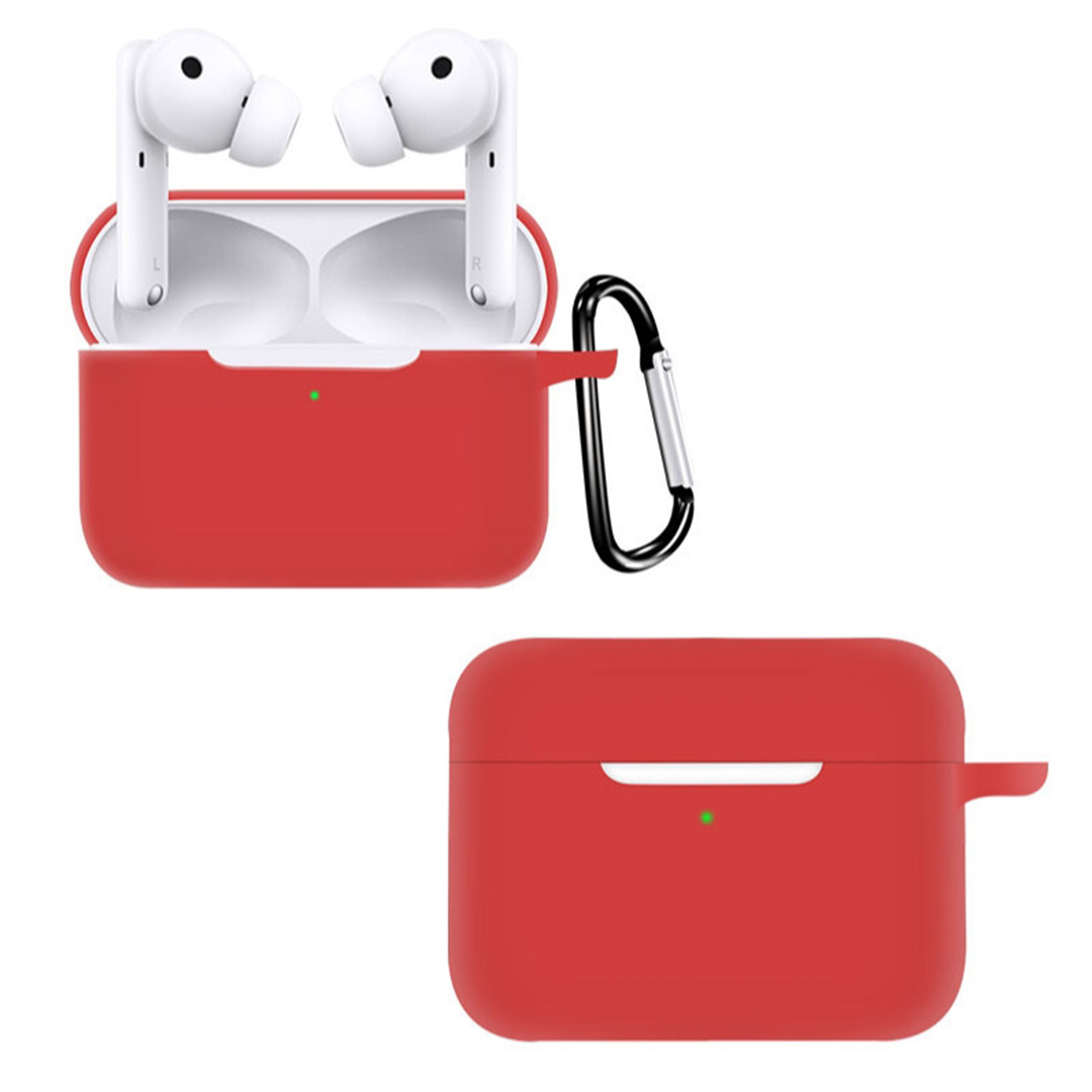 Силіконовий чохол для Honor Earbuds 2 SE | чохол + карабін | червоний