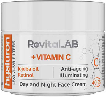 Омолоджуючий крем з вітаміном С і ретинолом RevitaLAB Hyaluron Anti-Ageing Cream + Vitamin C 50 мл