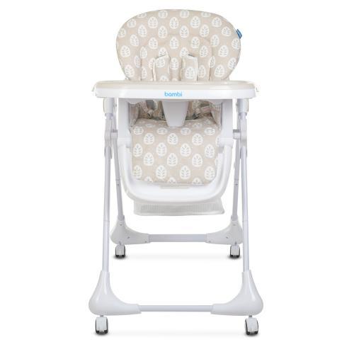 Дитячий складаний стільчик для годування Bambi M 3233 Leaf Beige бежевий, фото 1