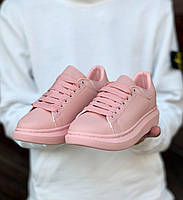 Кроси для дівчат Alexander McQueen Oversized Sneakers Pink. Кросівки Олександр Маквин рожевого кольору., фото 5