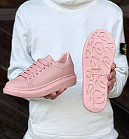 Кроси для дівчат Alexander McQueen Oversized Sneakers Pink. Кросівки Олександр Маквин рожевого кольору., фото 3