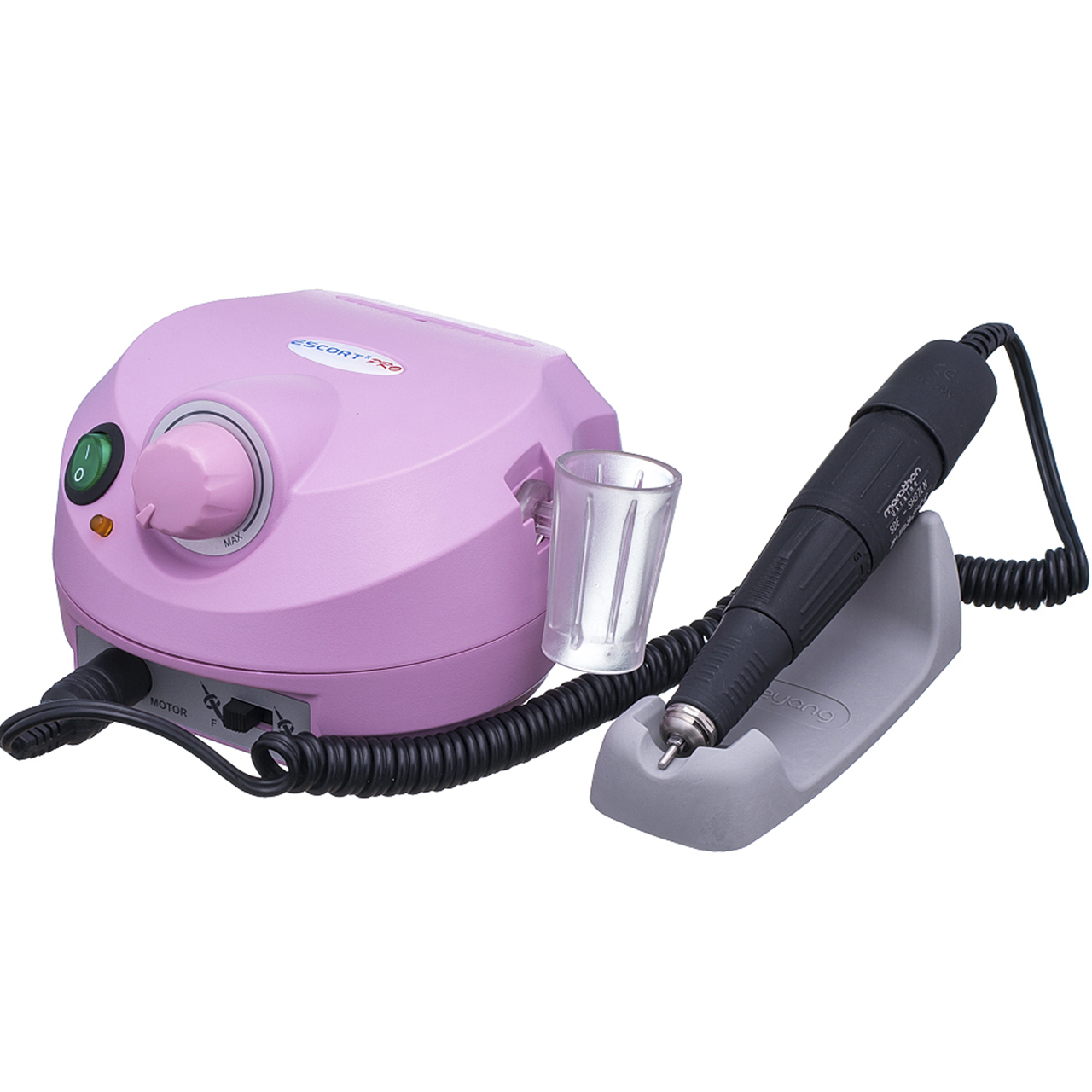 Фрезер ESCORT 2 PRO з ручкою SDE-SH37LN для манікюру та педикюру, без педалі (pink)
