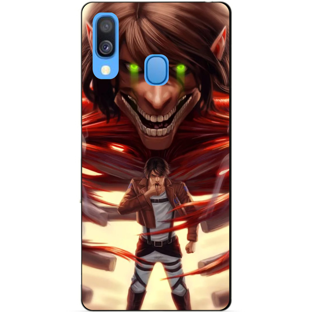 Силіконовий бампер чохол для Samsung A20 Galaxy A205F з аніме Attack on Titan