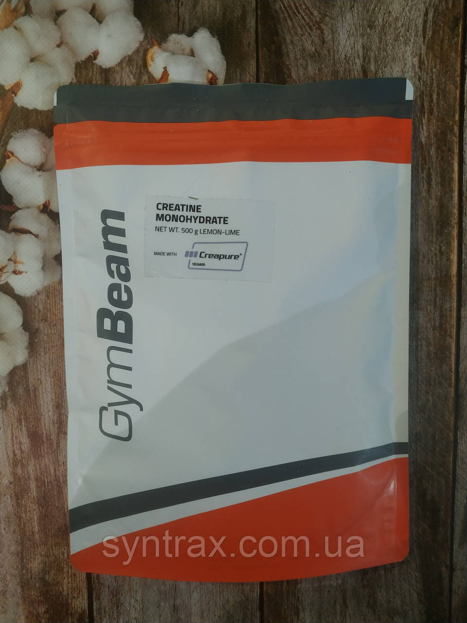 GymBeam без змаку Creatine Monohydrate Creapure 500g мікронізований креатин креап'юр моногідрат Німеччина