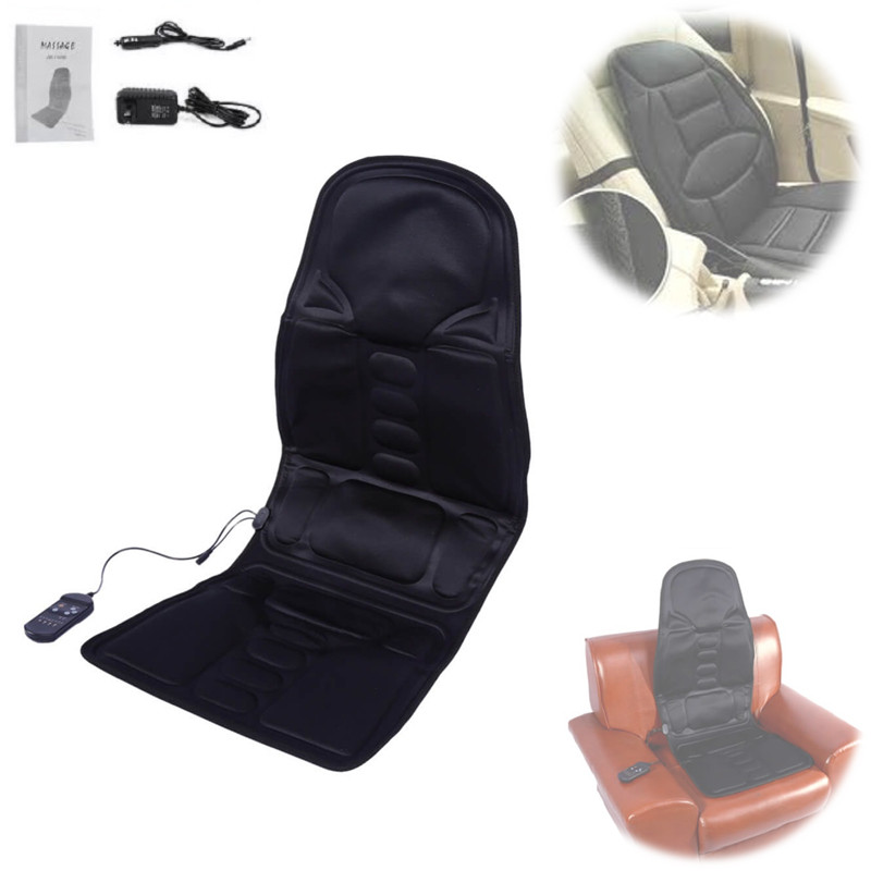 Масажна накидка на крісло з підігрівом, 8 режимів, ДУ, для дому та авто, фото 1