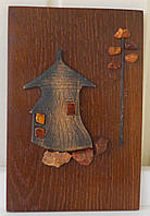 Картина дерево с янтарем "Юрмала", Латвия