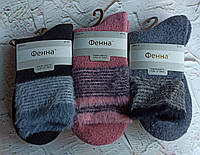 Женские высокие носки зимние махра Фенна р. 37-41