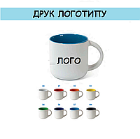 Друк логотипу на чашках, кружках в один колір при тиражі 50 штук