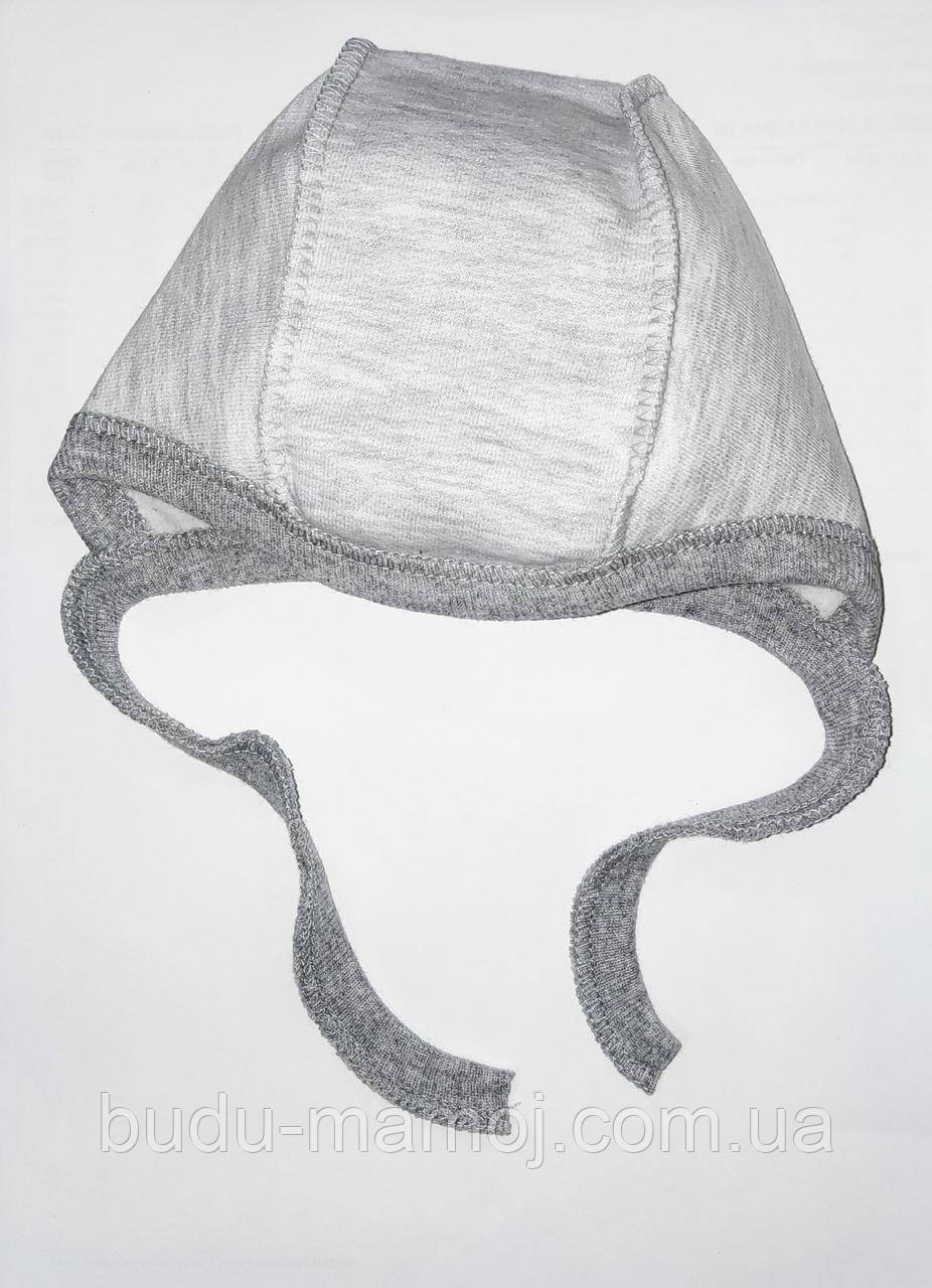 Чепчики для новонароджених у пологовий будинок однотонні утеплені