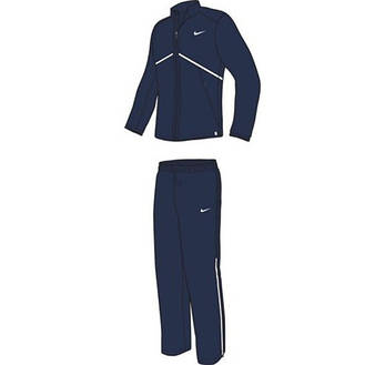 Костюм тенісний nike n.e.t. woven warm obsidian/white, фото 1
