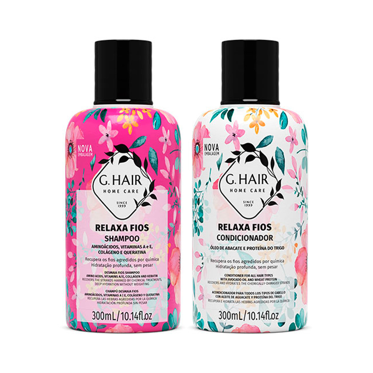 Дитячій шампунь і кондиціонер з амінокислотами, G.Hair Kit duo Relaxa fios, 2х300 ml