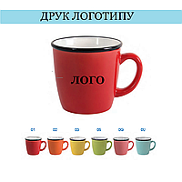 Друк логотипу на чашці, кружці в один колір при тиражі 300 штук