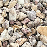 Камінь для клуб «Веселка» декоративна галька з каменю ліпарит (ціна за 1 кг від 1 тони), фото 5