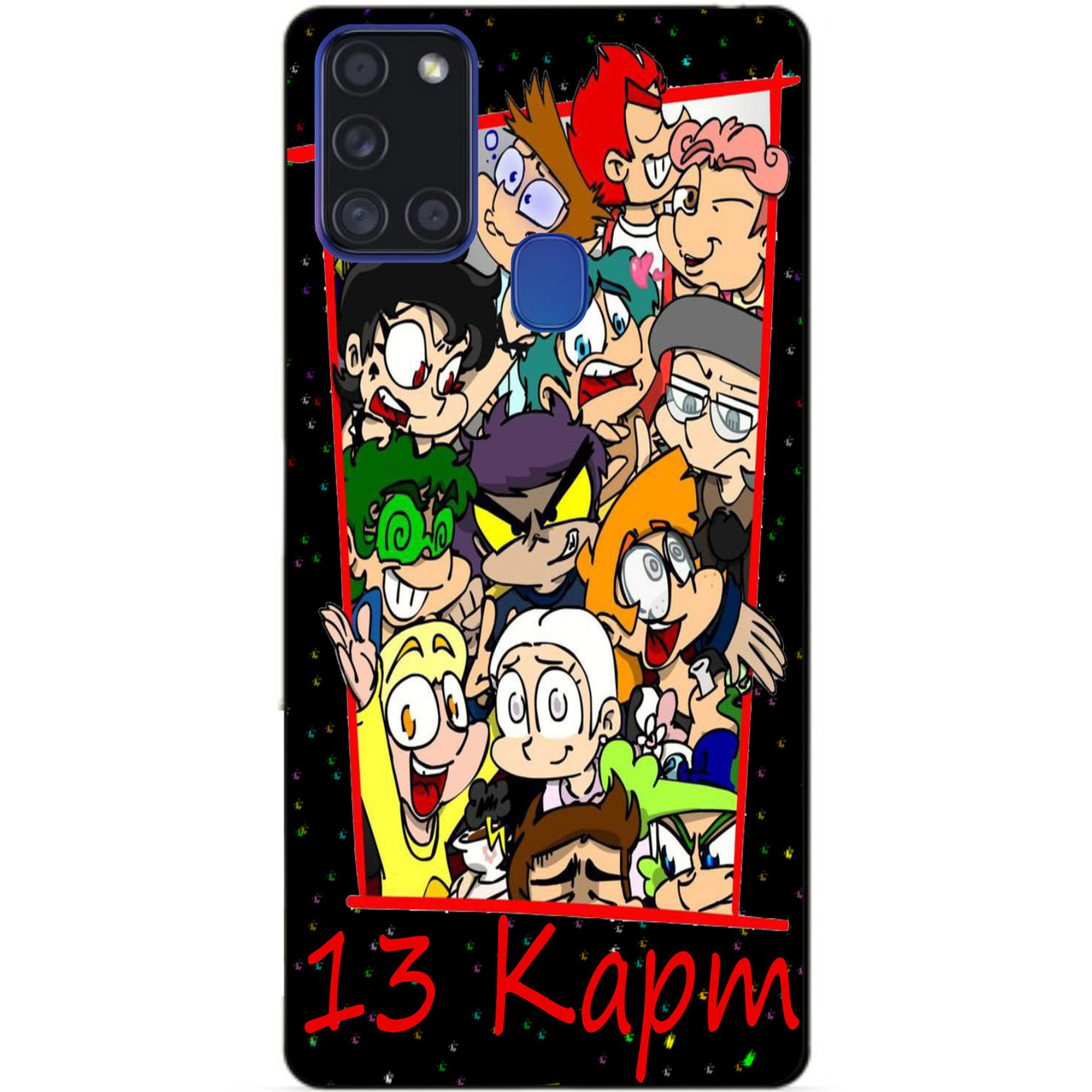 Силіконовий бампер чохол для Samsung A21s з коміксом 13 карт