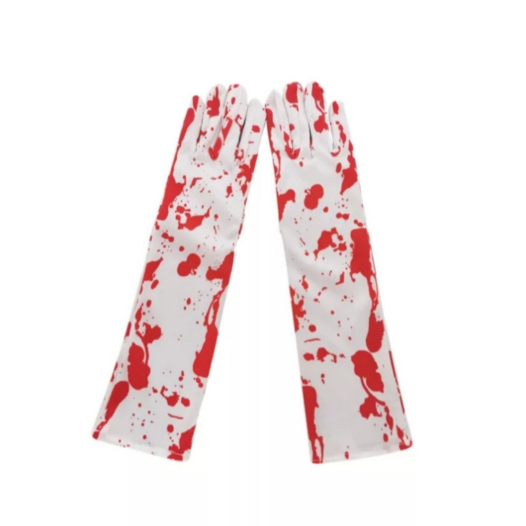 Одяг для Хеллоуїна рукавички one size біло-червоний, фото 1