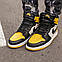 Підліткові кросівки Air Jordan 1 Retro High OG Black White, фото 10